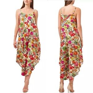 Cage Back Floral Wide Leg Jumpsuit